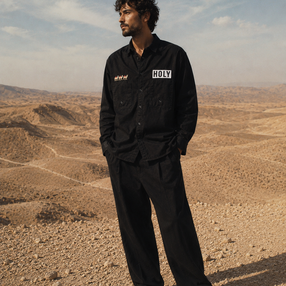RITUAL CAMEL LS BUTTON-DOWN SHIRT HOLYLAND CIVILIANS IL