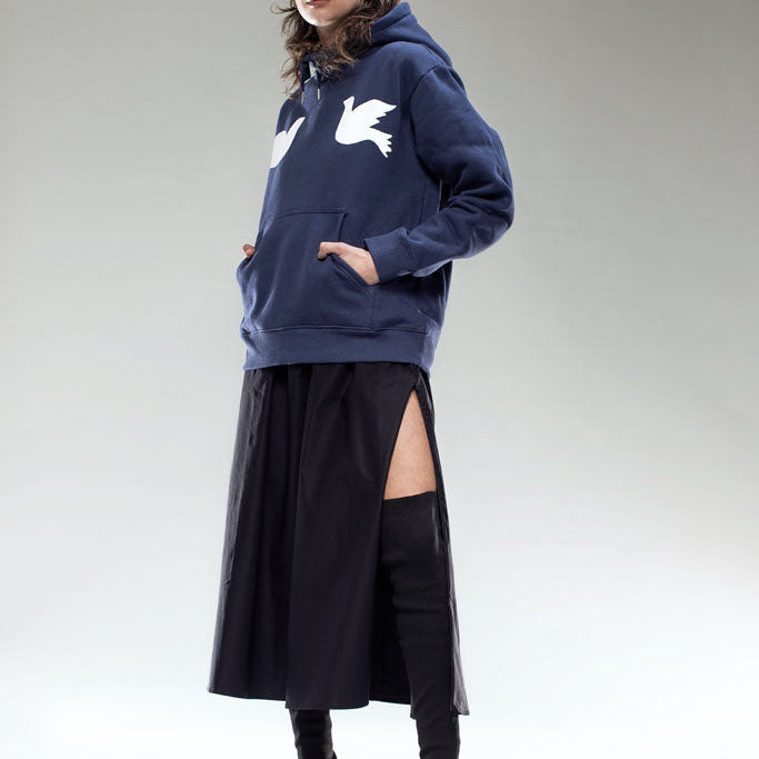 WHITE DOVES FLEECE HOODIE HOLYLAND CIVILIANS IL