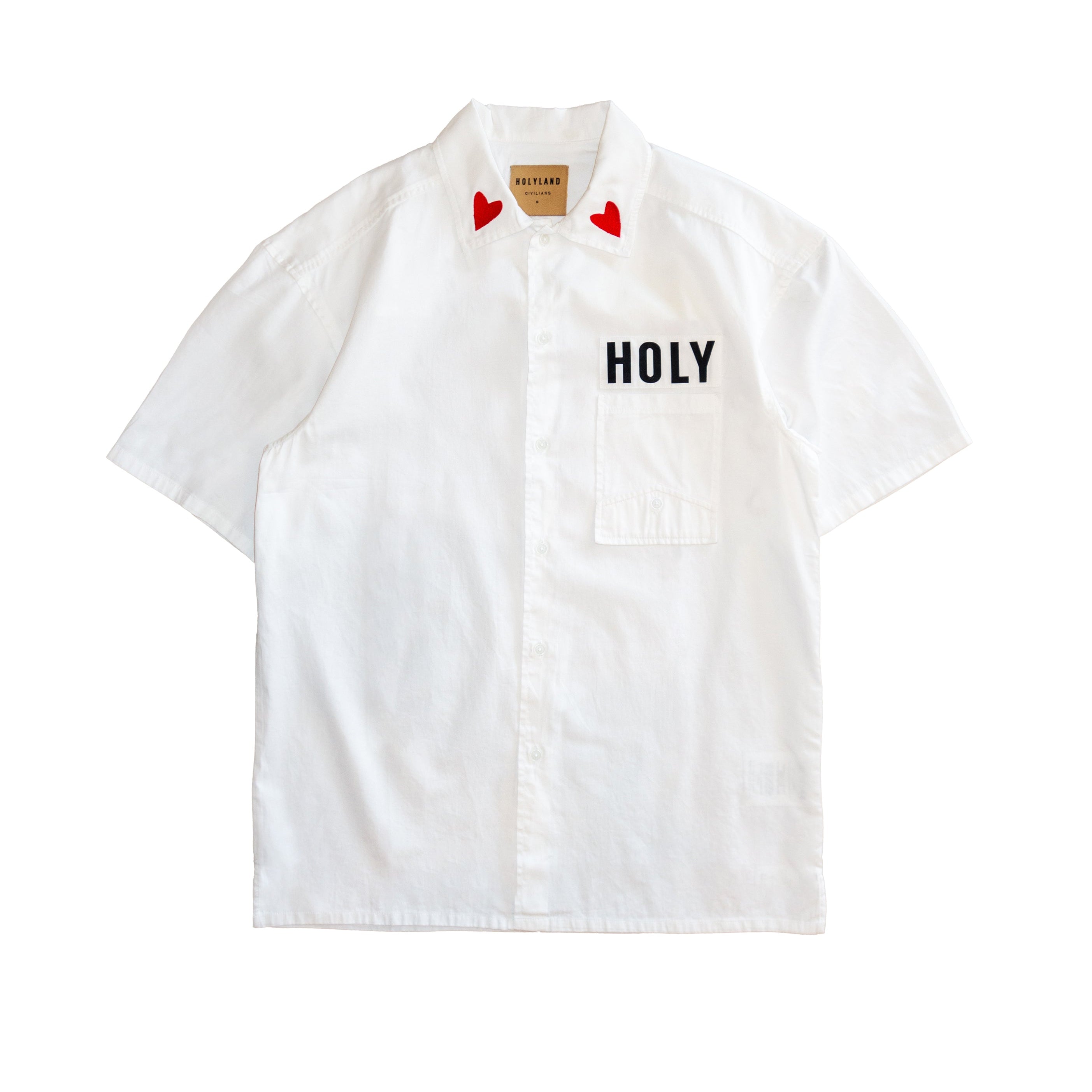 RITUAL HEARTS BUTTON-DOWN SHIRT HOLYLAND CIVILIANS IL