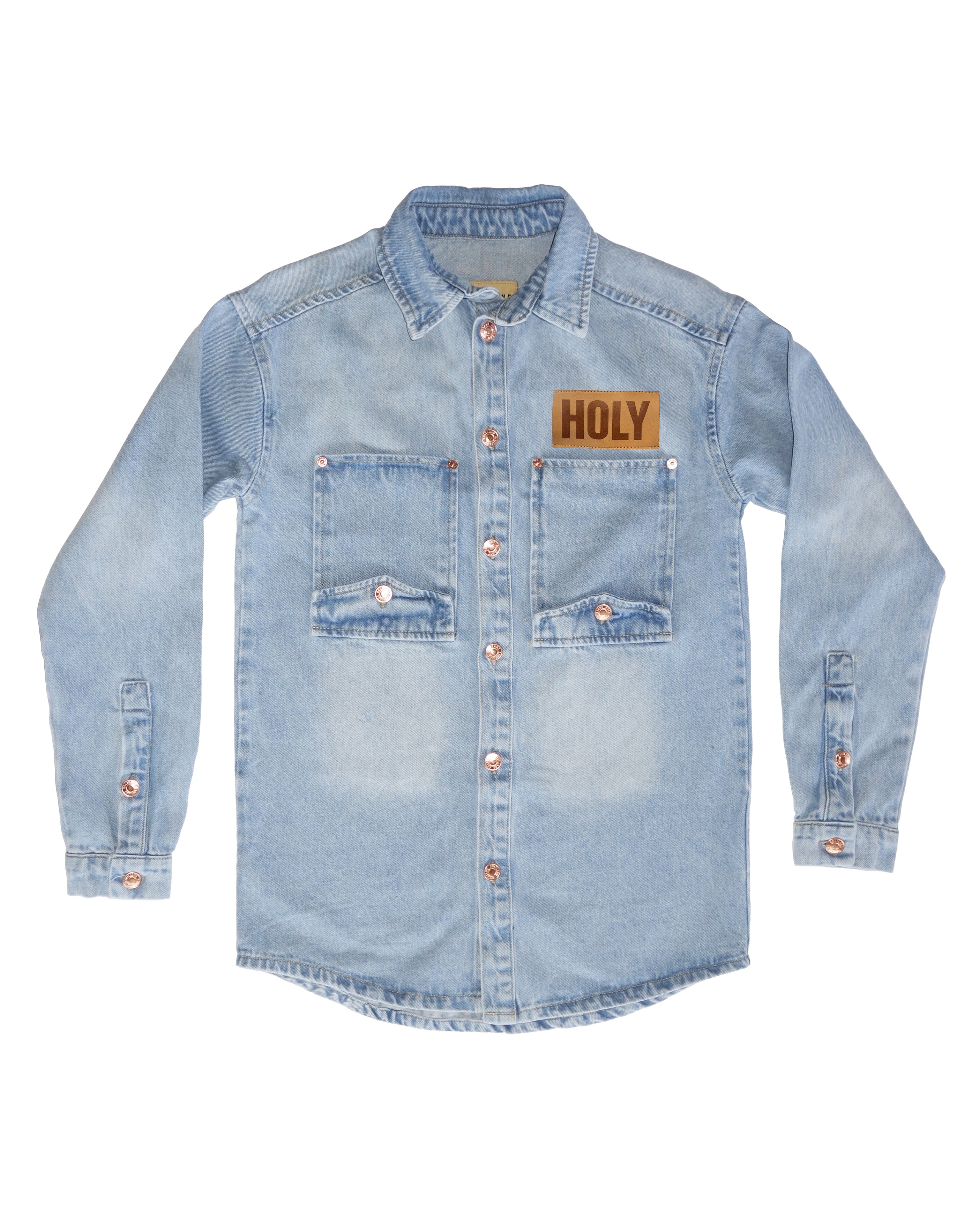 STONE-WASH DENIM OVERSHIRT HOLYLAND CIVILIANS IL