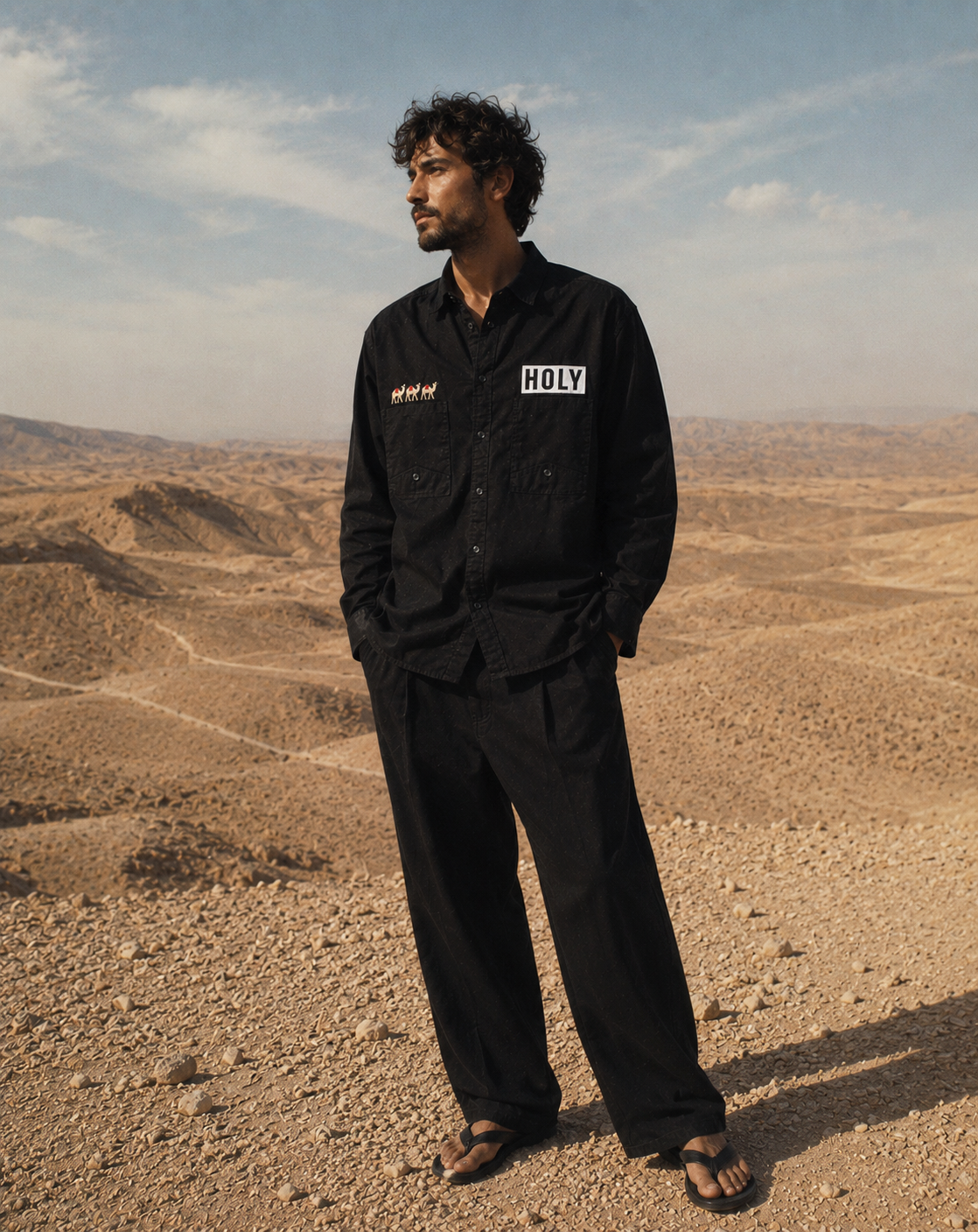 RITUAL CAMEL LS BUTTON-DOWN SHIRT HOLYLAND CIVILIANS IL