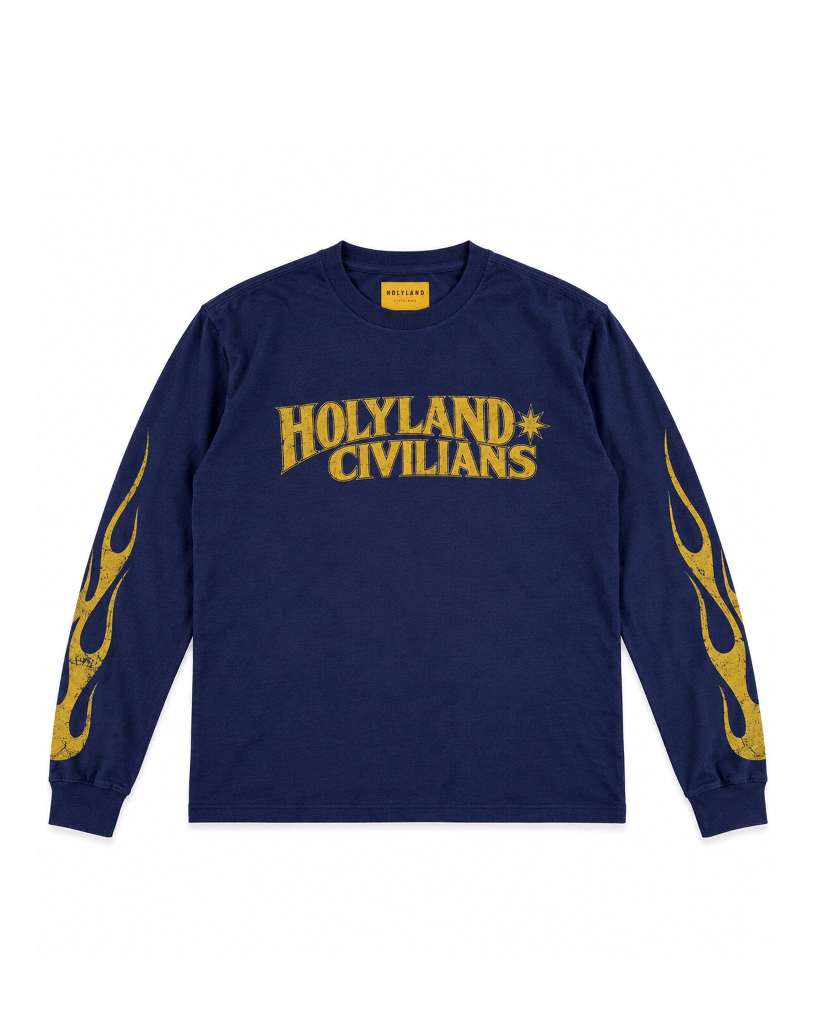 FLAME NAVY LONG SLEEVE T HOLYLAND CIVILIANS