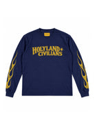 FLAME NAVY LONG SLEEVE T HOLYLAND CIVILIANS