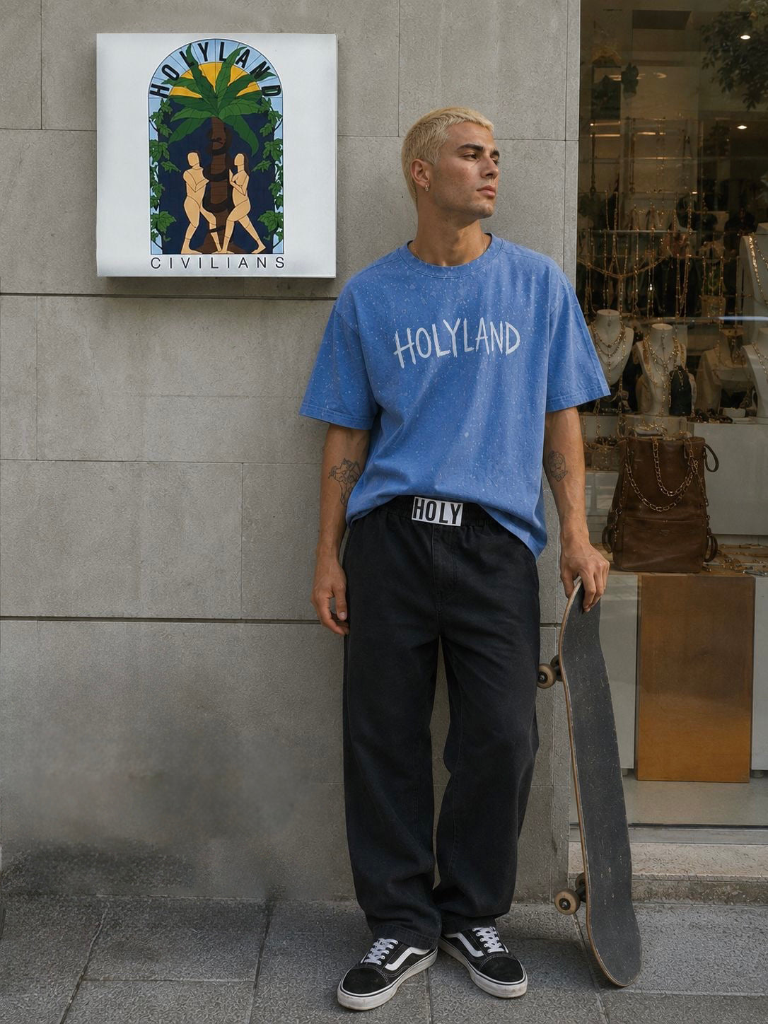 HOLYLAND ANGEL TIE- DYE T SHIRT HOLYLAND CIVILIANS IL