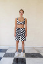 CHECKERED TERRY SHORTS PRE-ORDER