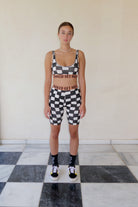 CHECKERED BIKER LEGGINGS PRE-ORDER