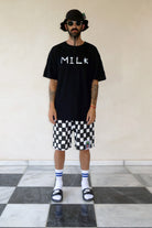 CHECKERED TERRY SHORTS PRE-ORDER